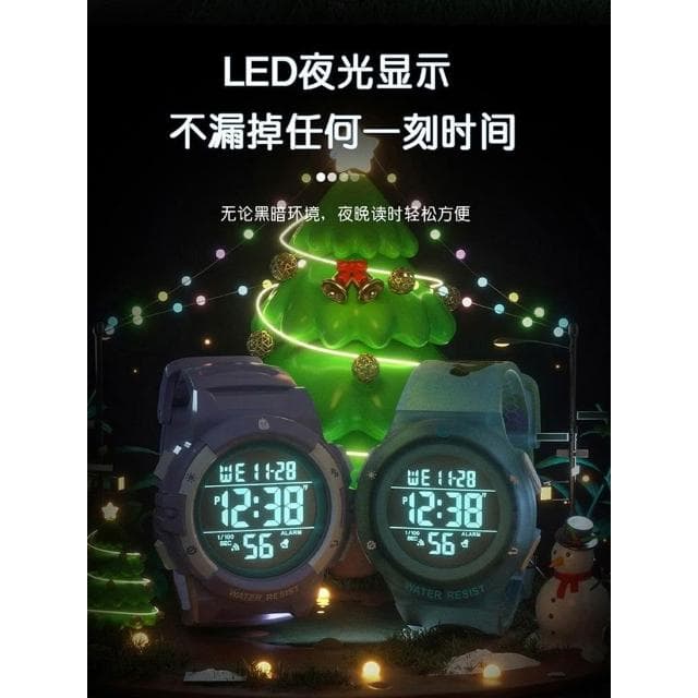 小學生新年禮物兒童手錶防水多功能夜光手錶高中生青少年運動手錶
