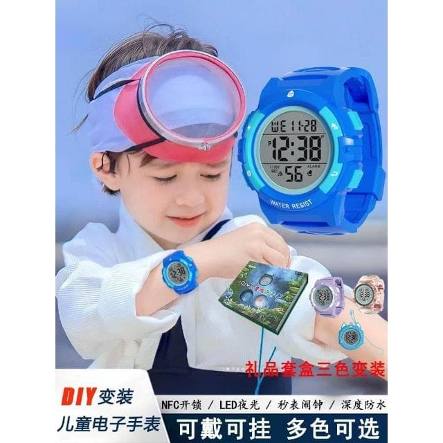 小學生新年禮物兒童手錶防水多功能夜光手錶高中生青少年運動手錶