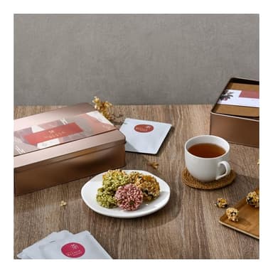 【MUZHAO 暮朝食粹】可可茶醬香米餅玫瑰金禮盒(中秋禮盒 米香禮盒 長輩禮物 100%屏豆可可豆)