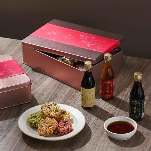 【MUZHAO 暮朝食粹】小暮釀手工醬油醬香米餅玫瑰金禮盒 單盒(中秋禮盒 長輩禮盒 入厝禮 結婚禮物)