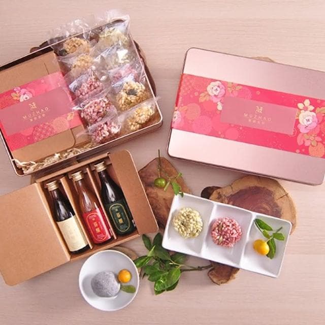 【MUZHAO 暮朝食粹】小暮釀手工醬油醬香米餅玫瑰金禮盒 單盒(中秋禮盒 長輩禮盒 入厝禮 結婚禮物)