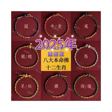 【開運堂】🔥現貨🔥紫南宮過爐十二生肖守護神本命年紅繩本命佛八大守護神 手工編繩手繩幸運紅繩 交換禮物