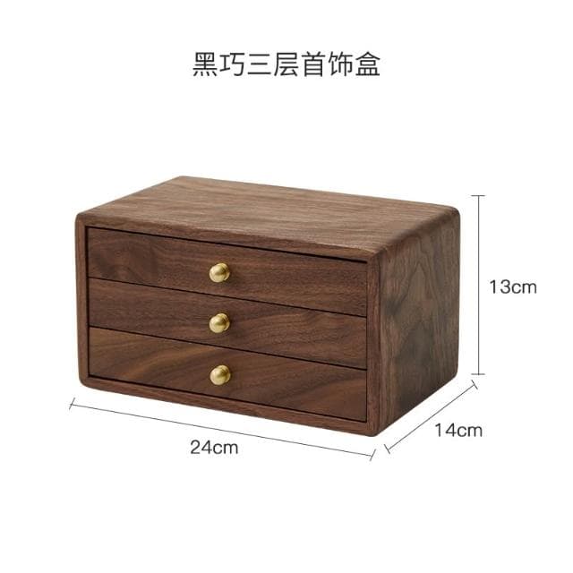 首飾盒收納盒實木質高檔精緻手飾品耳環項鏈復古結婚禮物多層抽屜