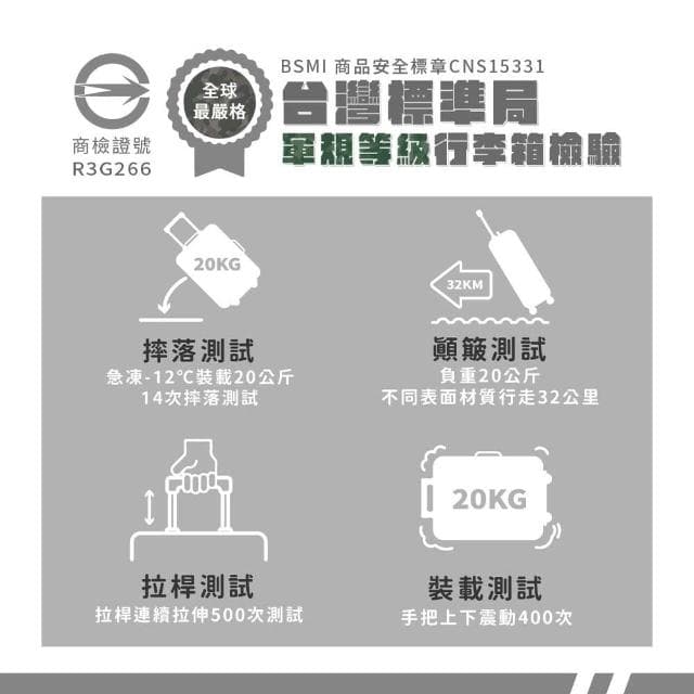 大容量前開式行李箱 20/24/28吋 多尺寸旅行箱 可加大寬度 防摔旅行箱