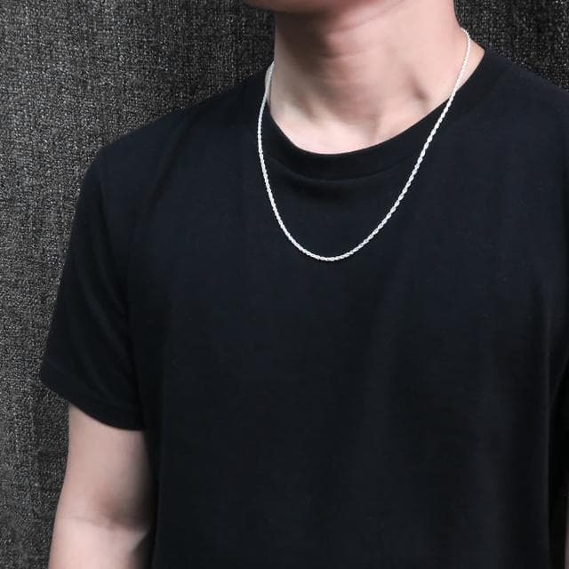 【ART64】純銀 雙扣圓圈鍊 2.4mm 中鍊 16吋至32吋 長鍊 925純銀項鍊 銀鍊 鍊子 女生項鍊 男生項鍊
