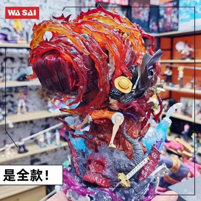 海賊王手辦 業火路飛 GK三檔烈火路飛手辦雕像擺件送男友生日禮物
