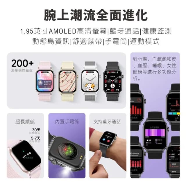 Apollo 2025最新款 RX86 智慧手錶✨AMOLED螢幕💎金屬錶框💪7天長效續航📲蘋果/安卓適用🔥一年保固