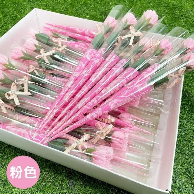 香皂花 康乃馨 母親節 37cm帶鑽款 送禮 婚禮小物 人造花 乾燥花 情人節 畢業禮物 假花