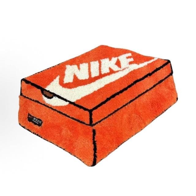 【NIKE 耐吉】NIKE 魔鬼粘可拆式地毯 鞋盒地毯 地墊 橘色鞋盒 送禮 生日禮物 OG053-801A