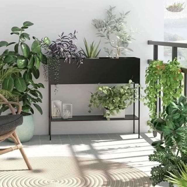 陽臺花架 花盆 庭院花架 盆栽架 多肉植物架 戶外雙層大型花架 歐風植物架室外陽臺落地式花架