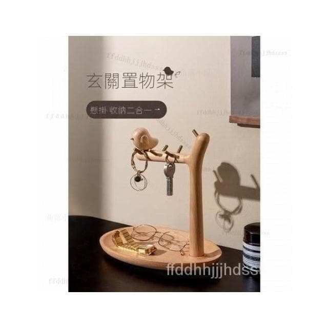 🐮實木玄關置物架 掛鑰匙收納架 首飾收納 玄關鑰匙架 玄關置物架 鑰匙收納盒 桌上收納 玄關鑰匙盒 收納擺件 入厝禮物A