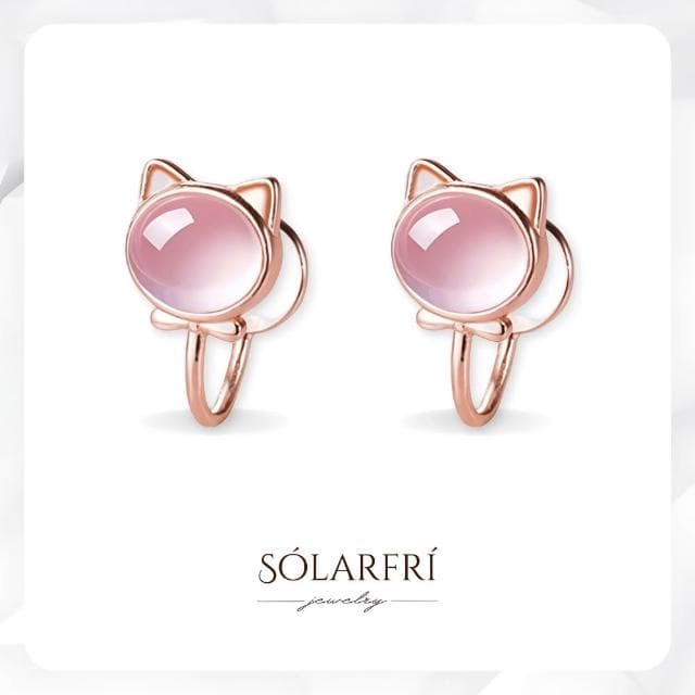 【SOLARFRi】無耳洞耳夾耳環｜貓耳款佩戴舒適 附品牌禮盒包裝 閨蜜生日情人節女友母親老婆聖誕禮物