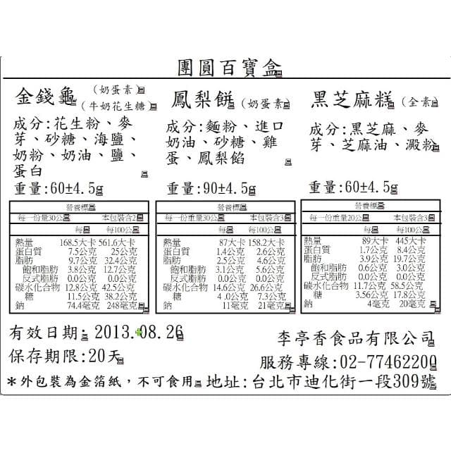 李亭香｜團圓百寶盒｜團團圓圓(糕點、甜點、點心、下午茶、零食、送禮、大稻埕、傳統、泡芙、花生糖)