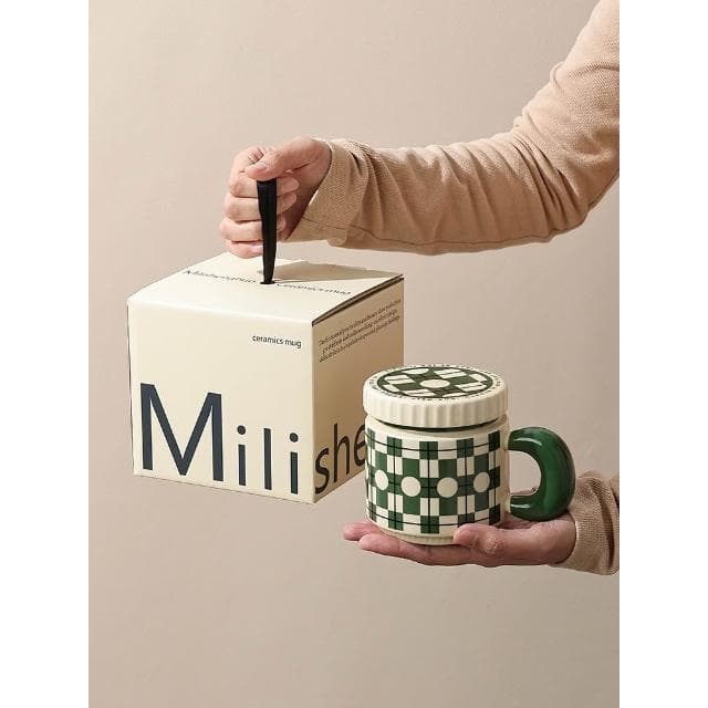 喜可xekoro帶蓋馬克杯小眾設計感杯子禮盒禮物情侶杯大容量陶瓷杯辦公室水杯