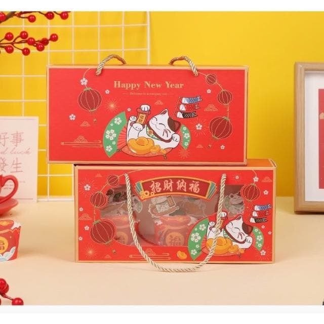 禎巧妙 台灣現貨 蛋糕盒 聖誕/新年 3格手提蛋糕盒（送插卡）3格手提蛋糕盒 蜂蜜包裝禮盒 手提紙盒 聖誕節包裝盒 新年禮盒 燕窩禮品盒 聖誕馬芬禮品盒