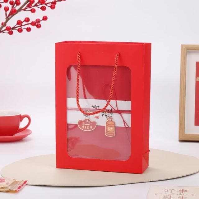 禎巧妙   白色手提袋 白色開窗( 橫 / 立 袋 ) 禮物包裝 禮盒禮袋  禮物手提袋 手提禮品袋 百搭禮品袋 白色開窗禮物袋 透明禮物袋