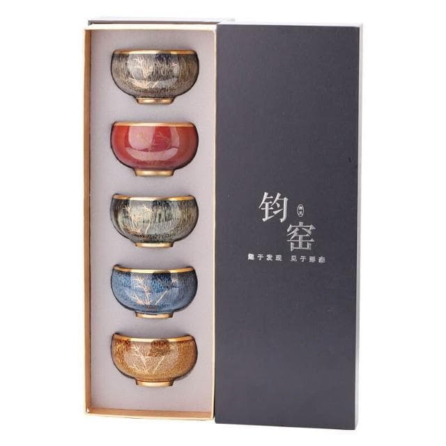 茶器 茶具 陶瓷杯 品茗杯 瓷杯功夫茶杯 陶瓷茶杯 茶杯 禮物杯子 鈞窯新款描金禮盒高檔中式複古建盞茶盞品茗杯送禮精品