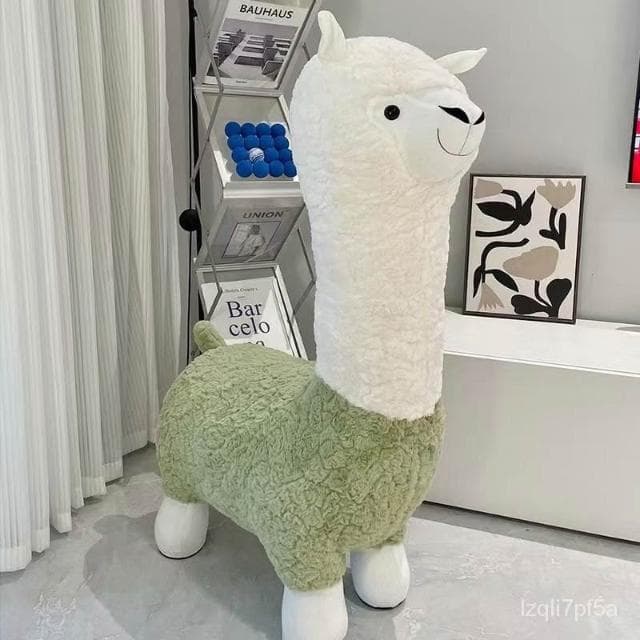 免運 仿真羊駝 動物椅 草泥馬 玩偶 動物椅凳 羊駝娃娃 草泥馬娃娃 動物娃娃 生日禮物 送女友