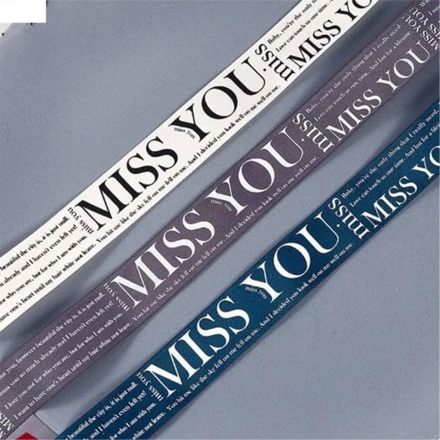 Miss you 緞帶 花束包裝 禮物包裝 零售緞帶 畢業花束 畢業禮物 GXS拍照道具