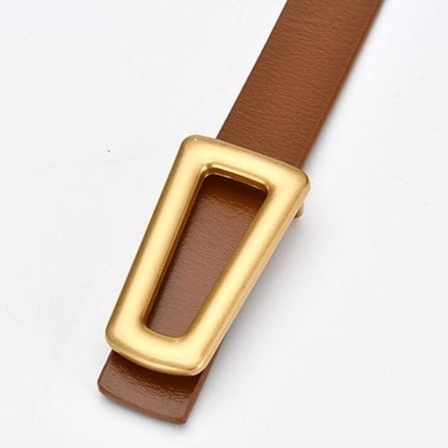 【MoonDy】皮帶 褲帶 腰帶 真皮皮帶 togo皮帶 復古腰帶 女腰帶 女皮帶 細腰帶 棕色皮帶 金扣皮帶 精品腰帶 小禮物