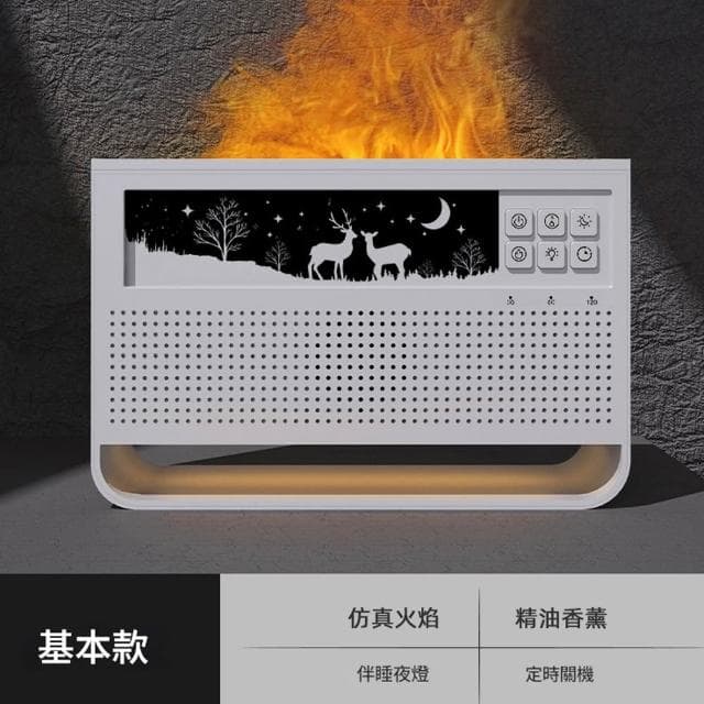 【RTAKO】白噪音火焰香薰機 白噪音香薰機 多功能香薰機 白噪音睡眠儀 除噪助眠機 8種情境選擇 小夜燈 香薰機 香氛機 加濕器 一機多用