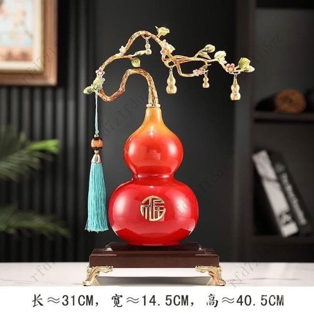 新中式葫蘆擺件輕奢玄關客廳家居裝飾品辦公室喬遷新居禮品禮物風水擺件客廳擺件玄關擺件居家擺飾招財擺飾入厝禮物