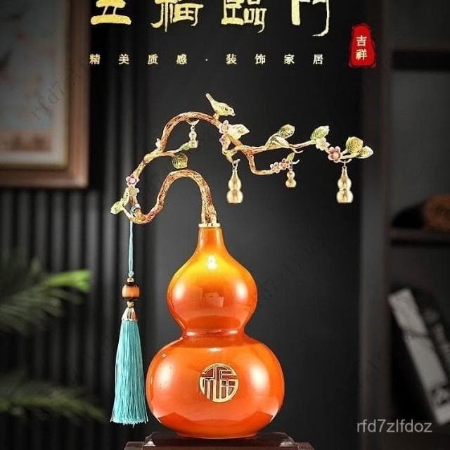 新中式葫蘆擺件輕奢玄關客廳家居裝飾品辦公室喬遷新居禮品禮物風水擺件客廳擺件玄關擺件居家擺飾招財擺飾入厝禮物