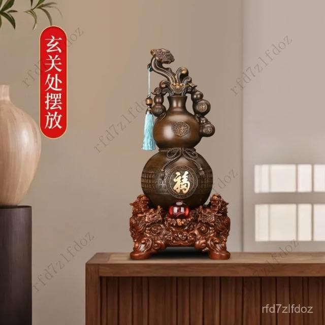 福祿如意葫蘆擺件福祿壽喜財客廳玄關電視櫃酒櫃店鋪新房喬遷禮物財位擺件招財擺件客廳擺件風水擺件玄關擺飾招財風水