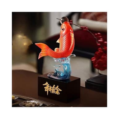 年年有魚擺件寓意好的錦鯉喬遷禮物新中式辦公室客廳玄關裝飾品客廳擺飾玄關擺件居家擺飾招財擺飾入宅擺件酒櫃裝飾