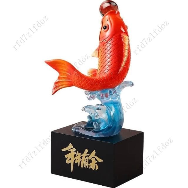 年年有魚擺件寓意好的錦鯉喬遷禮物新中式辦公室客廳玄關裝飾品客廳擺飾玄關擺件居家擺飾招財擺飾入宅擺件酒櫃裝飾