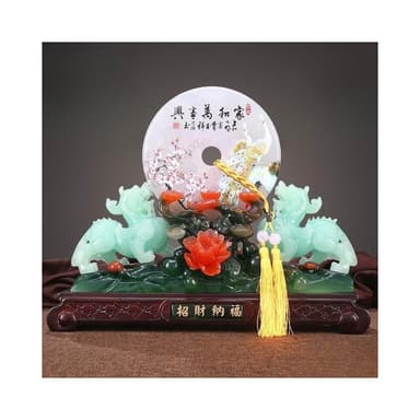 貔貅招財擺件平安扣進門玄關客廳酒櫃裝飾品搬家喬遷新居禮品風水擺件客廳擺件玄關擺件居家擺飾財位擺件入厝送禮禮物