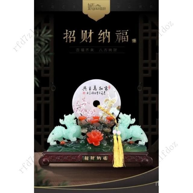 貔貅招財擺件平安扣進門玄關客廳酒櫃裝飾品搬家喬遷新居禮品風水擺件客廳擺件玄關擺件居家擺飾財位擺件入厝送禮禮物