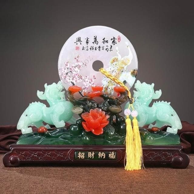 貔貅招財擺件平安扣進門玄關客廳酒櫃裝飾品搬家喬遷新居禮品風水擺件客廳擺件玄關擺件居家擺飾財位擺件入厝送禮禮物