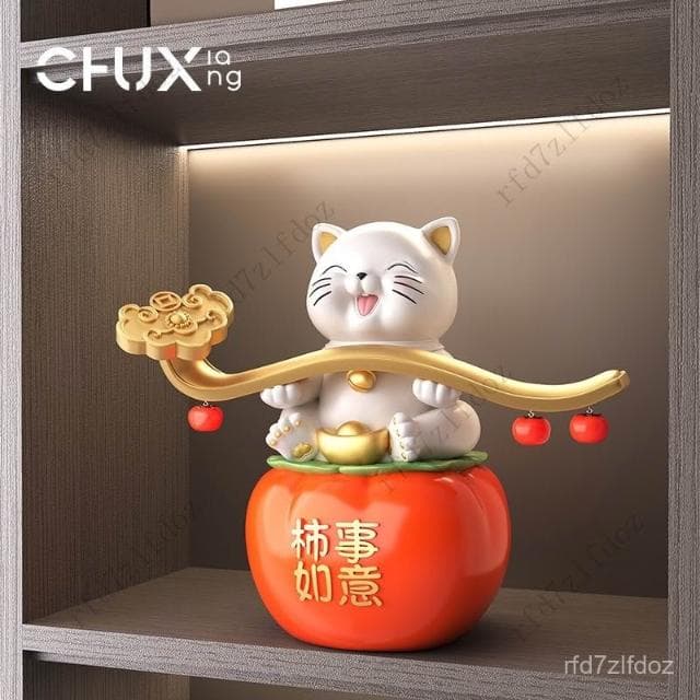 事事如意招財貓擺件店鋪開業禮物客廳玄關桌面收納裝飾品喬遷禮品風水擺件客廳擺件玄關擺件居家擺飾招財擺飾開店送禮