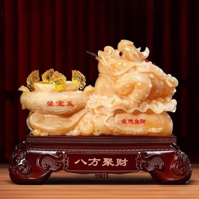 招財三腳金蟾聚寶盆擺件旺財聚財家居客廳玄關辦公桌面裝飾品開業禮品開店送禮入厝禮物招財金蟾擺件入宅擺件招財擺件