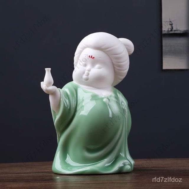 古典唐韻仕女陶瓷人物新中式客廳酒櫃博古架書房辦公室桌面擺件玄關擺飾居家擺飾客廳擺件交換禮物開幕新居入厝