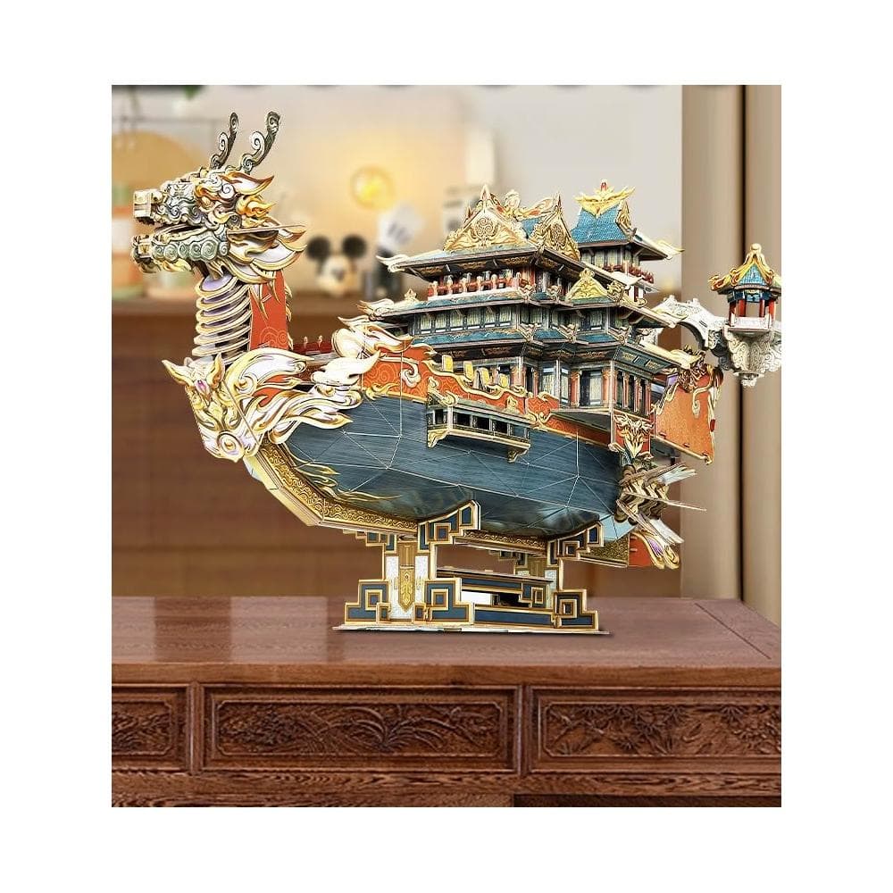 龍船龍舟模型手工3D立體拼圖兒童玩具男孩生日禮物禦龍號成人版