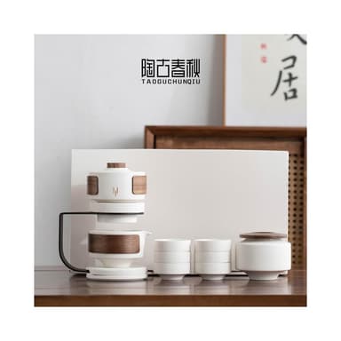 廠家直銷✨免運 陶瓷半自動功夫茶具套裝 懶人泡茶神器 送禮佳品 茶几擺件 藝術品 家用 喝茶防燙 泡茶壺 茶杯 禮盒