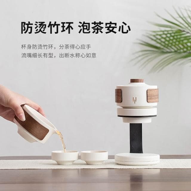 廠家直銷✨免運 陶瓷半自動功夫茶具套裝 懶人泡茶神器 送禮佳品 茶几擺件 藝術品 家用 喝茶防燙 泡茶壺 茶杯 禮盒