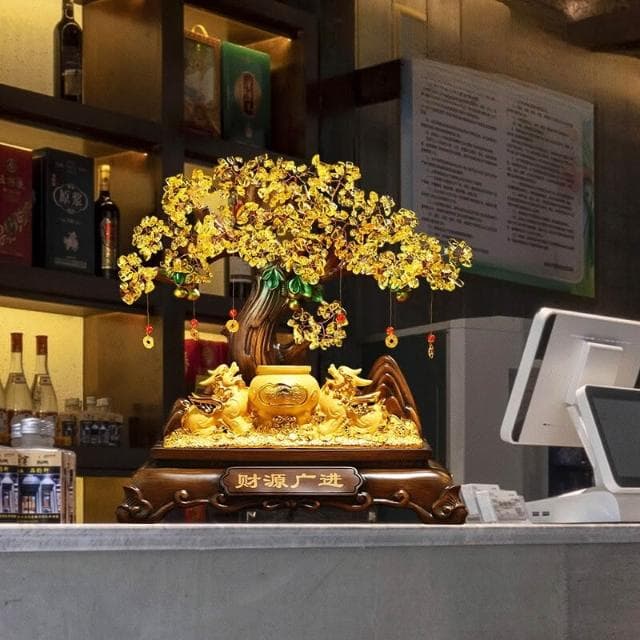 開幕禮 發財樹 金蟾招財擺件 招財貓 招財樹 財源廣進沙金貔貅 家居擺飾 客廳 玄關擺飾 入厝禮物 開店送禮 開幕送禮