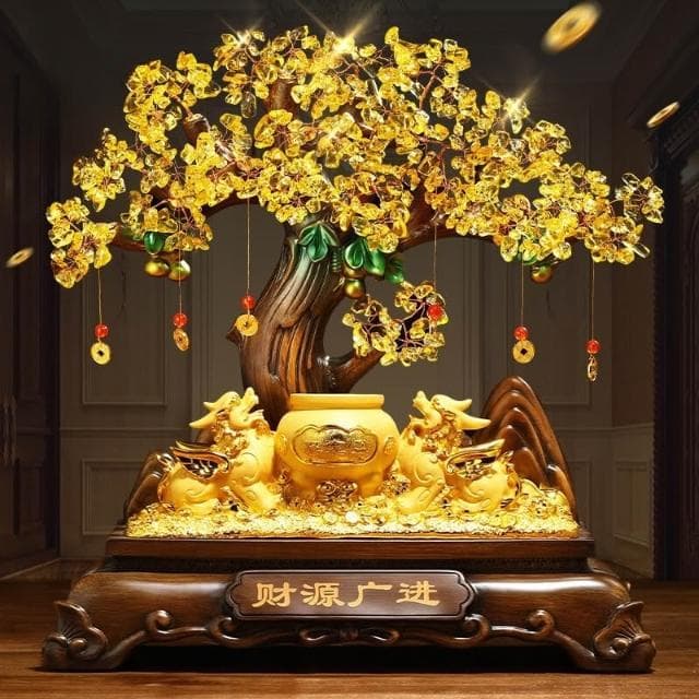 開幕禮 發財樹 金蟾招財擺件 招財貓 招財樹 財源廣進沙金貔貅 家居擺飾 客廳 玄關擺飾 入厝禮物 開店送禮 開幕送禮