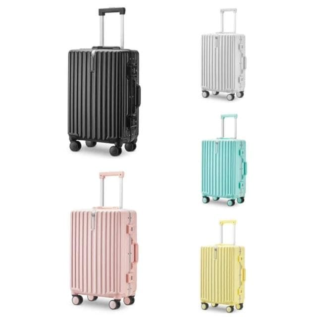 【WALLABY】馬卡龍鋁框行李箱 旅行箱 登機箱 拉桿箱 鋁框行李箱 鋁框登機箱 20吋24吋26吋28吋