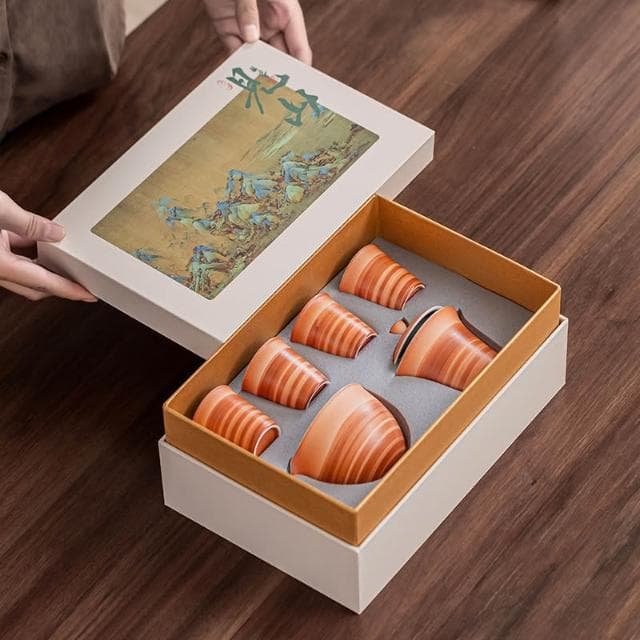 茶具小套裝 陶瓷泡茶蓋碗一壺 四杯禮品送長輩領導公司禮品伴手禮