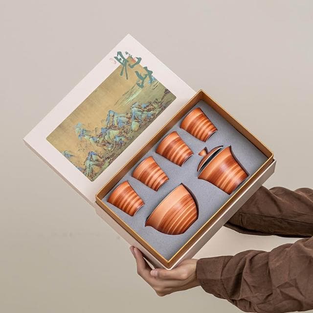 茶具小套裝 陶瓷泡茶蓋碗一壺 四杯禮品送長輩領導公司禮品伴手禮