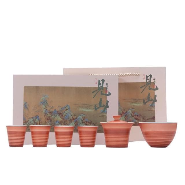茶具小套裝 陶瓷泡茶蓋碗一壺 四杯禮品送長輩領導公司禮品伴手禮