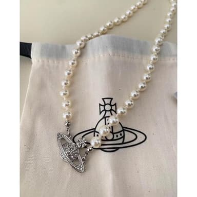 【Vivienne Westwood】Vivienne Westwood 西太后 薇薇安 頸鍊 項鍊 金屬 珍珠 淺浮雕 Bas Choker