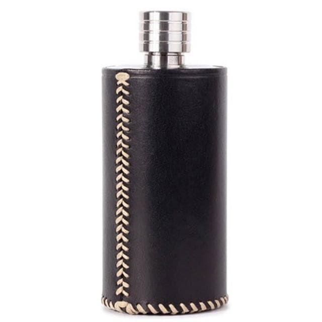 【LEEHER】不鏽鋼酒壺/手工縫線/植鞣皮酒瓶/復古風格/500ml/水瓶/真皮酒壺/存酒壺/釀酒瓶/禮物/酒瓶/酒壺/水壺