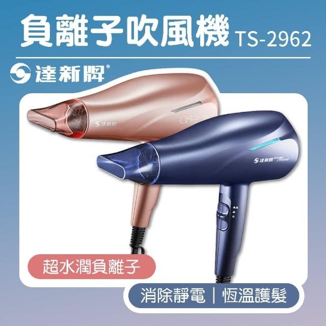 【達新牌】負離子吹風機 吹風機 大風量吹風機 美髮吹風機 沙龍吹風機 專業吹風機 TS-2962 (速達)