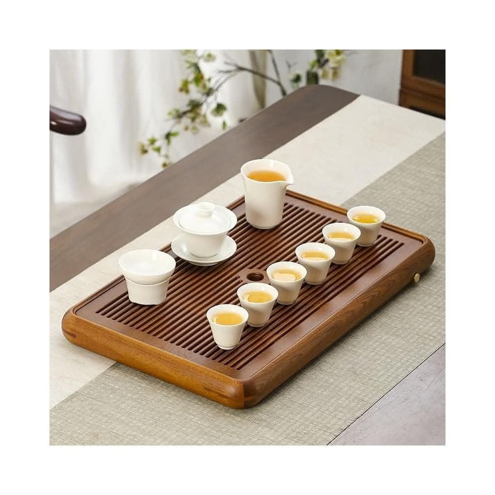 北島-茶盤 花梨木 實木茶盤 排儲兩用 茶台 茶海 泡茶瀝水盤 便攜式 家用功夫茶具 泡茶 茶道 茶托盤