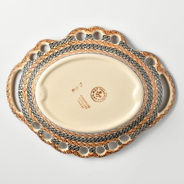 【波蘭陶】Cerraf古典花園系列水果籃大26x21cm波蘭手工製置物籃 入厝禮